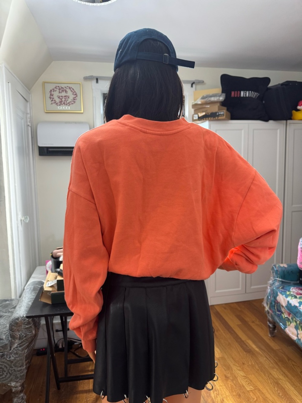 Levi's Coral Cropped Logo Sweatshirt - Picture 3 of 3